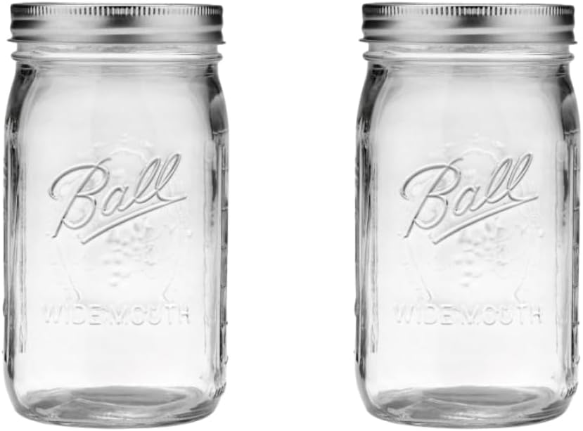Wide Mouth Glass Mason Jars